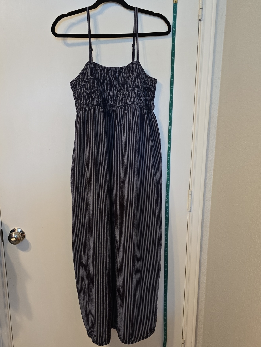 a new day Navy and White Striped Maxi Dress